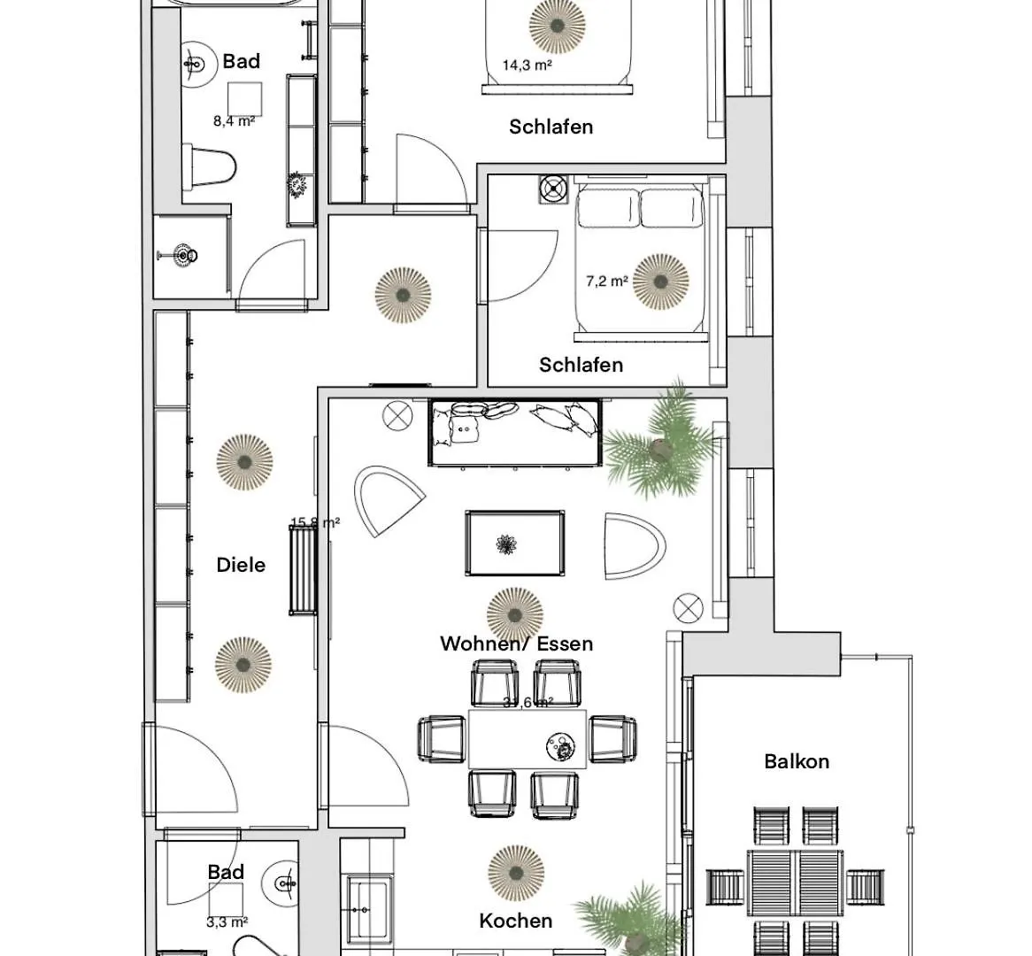 Pineapple Apartments Dresden Zwinger IX - 80 Qm - 1X Free Parking -
